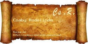 Csaby Rodelinda névjegykártya